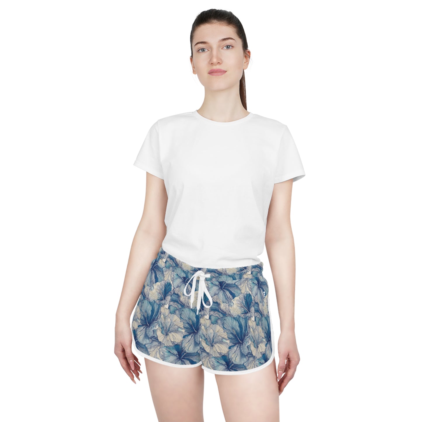 Blue Floral - Women's Relaxed Shorts