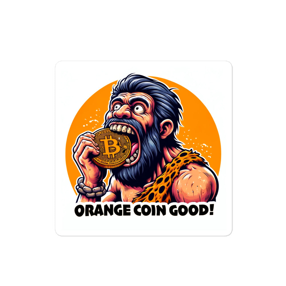Orange Coin Good Sticker
