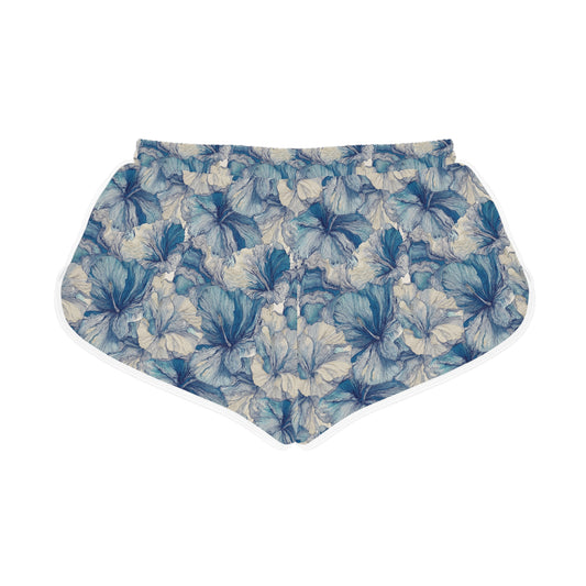 Blue Floral - Women's Relaxed Shorts