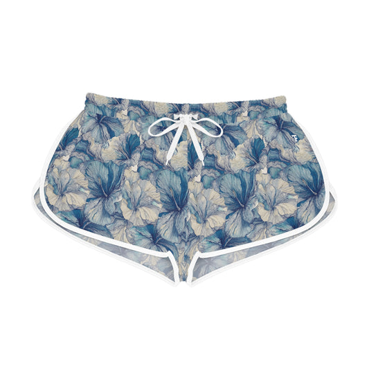 Blue Floral - Women's Relaxed Shorts