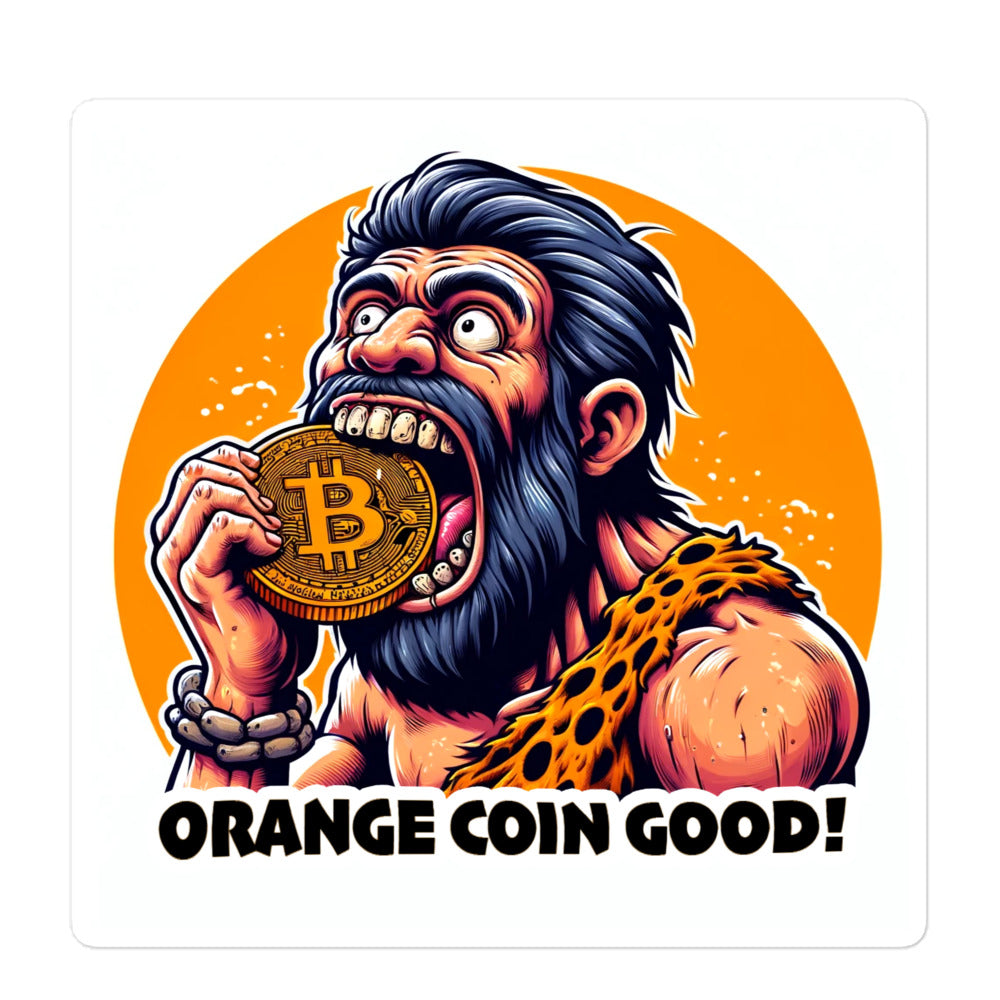 Orange Coin Good Sticker