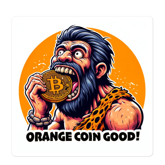 Orange Coin Good Sticker